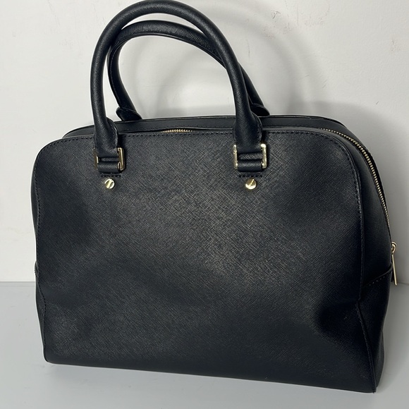 Michael Kors Satchel Black Saffiano Leather Bag, Cindy Large Dome - EUC - Picture 5 of 12